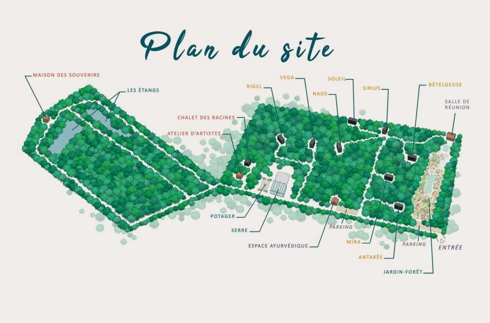 Plan du site, parenthèse location tiny house forêt d’Orléans